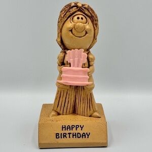 Vintage PAULA “Happy Birthday” Sillisculpt Figurine 1971 W-211